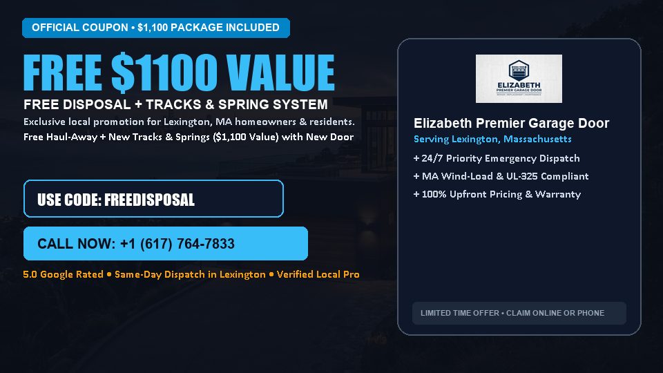 Elizabeth Premier Garage Door FREE Haul-Away & Heavy-Duty Tracks with New Door in Lexington, MA